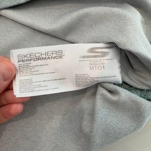 Skechers Go Short Sleeve Golf Polo Shirt Men’s Size XXL Blue/Striped Performance - Picture 4 of 6